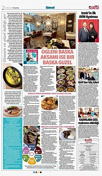 Sakız Alsancak Restoran Hürriyet Ege'de