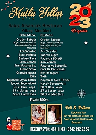 2023 Yılbaşı Menüsü