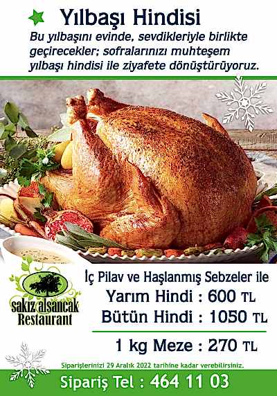 2023 Yılbaşı Hindisi Sipariş