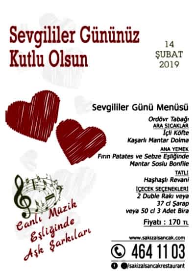 Sevgililer günü Menüsü 2019